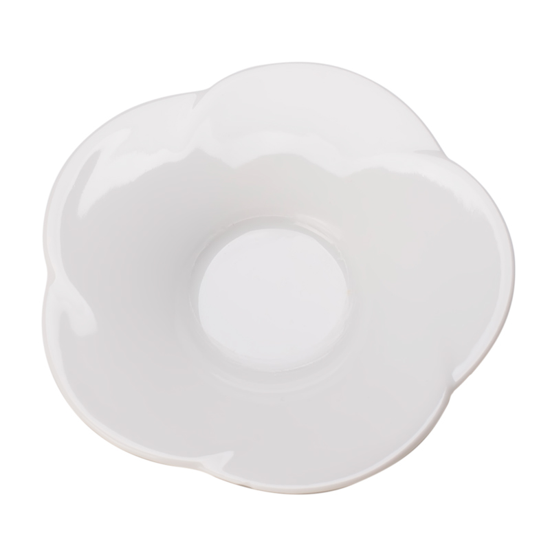 Element shadow dehua white porcelain cup mat manually move anti hot insulation cup Chinese tea taking antiskid saucer with zero