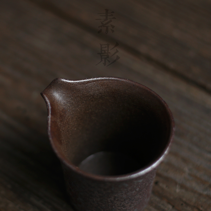 Plain film rust glaze ceramic fair keller Japanese hand points coarse pottery tea machine archaize heat - resistant kung fu tea tea