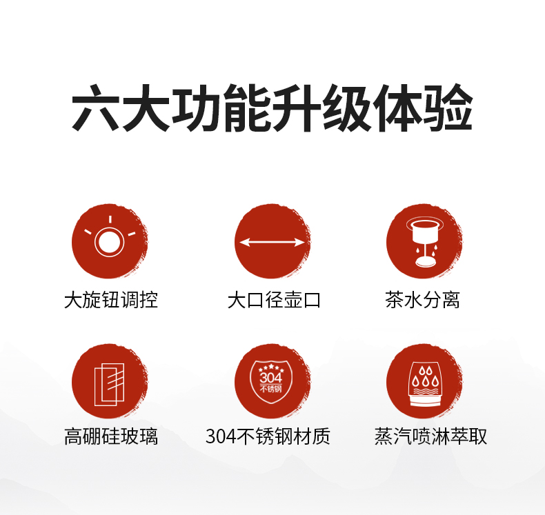 志高 全自动电热喷淋式煮茶器 1L 一壶三用 图3