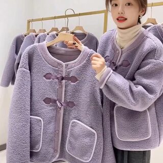 High-end integrated lamb fur short thickened jacket