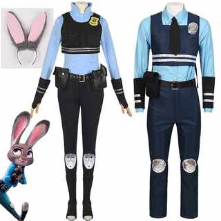 Judy Cosplay Costume Adult Zootopia Rabbit Police Officer Outfit Disney Convention Unisex Uniform Halloween
