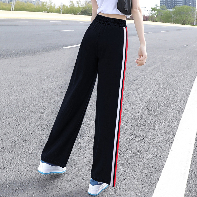 Narrow Wide-Leg Pants for Women, Loose and Slimming, Sports Pants, 2026 Summer New Style, High-Waisted, Drapey, Floor-Length, Straight-Leg, Thin Style Narrow Wide-Leg Pants for Women, Loose and Slimming, Sports Pants, 2026 Summer New Style, High-Waisted, Drapey, Floor-Length, Straight-Leg, Thin Style
