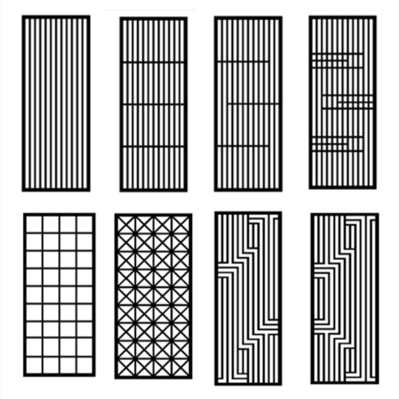 Modern wrought iron screen partition wall hotel office wrought partition living room porch partition decoration screen fence