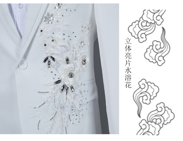 Bộ đồ sequin mới phù hợp với trang phục hợp xướng nam trang phục biểu diễn dành cho người lớn shop thời trang nam 