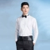 Áo sơ mi tuxedo nam phòng thu nam khóa cổ áo nhọn cổ áo màu sắc dài tay hiệu suất hợp xướng áo người lớn XL mua áo sơ mi Áo