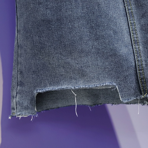 Осенняя приталенная джинсовая юбка, подходит для полных девушек, в корейском стиле, высокая талия, большой размер, А-силуэт