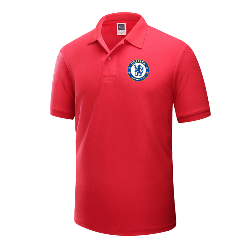 Chelsea Football Club Thể thao Đào tạo đội Wearmen Polo Knittop Lên trên Azhar ngắn tay áo T-Shirt