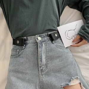 牛仔裤皮带女士无痕弹力百搭隐形腰带