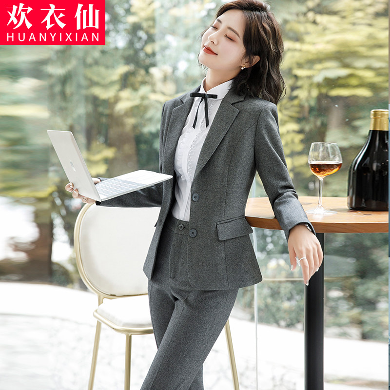 Suite suit female three pieces of spring and autumn professional clothing suit suit interview college student work clothes