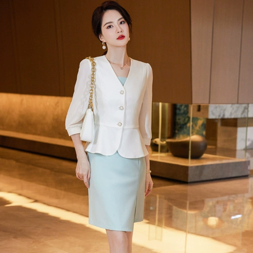 Классический костюм, тонкий комплект, платье, яркий броский стиль