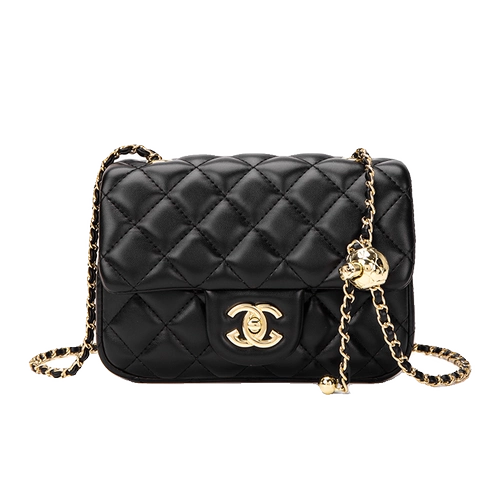 Сумка через плечо, цепь, сумка на одно плечо, Гонконг, из натуральной кожи, в стиле Шанель, на цепочке