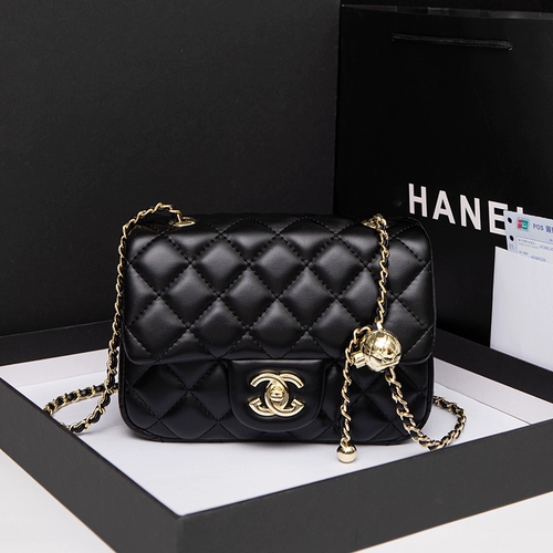 Сумка через плечо, цепь, сумка на одно плечо, Гонконг, из натуральной кожи, в стиле Шанель, на цепочке