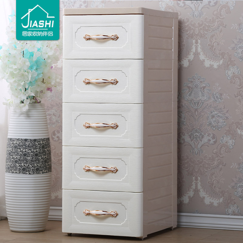 European style multi-layer plastic drawer storage cabinet baby wardrobe baby storage cabinet children's organizing five drawers cabinet