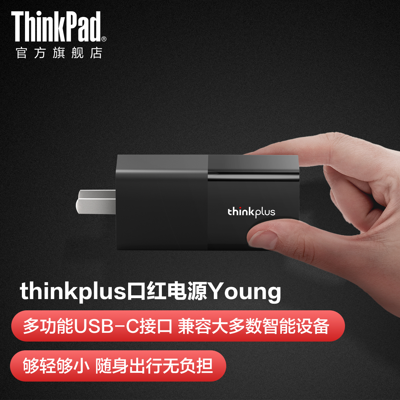 ThinkPlus Lipstick Power Young Tablet Phone Notebook Charger USB Mini Adapter 65W