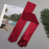 Ретро черные перчатки, длинные нарукавники, комплект, свадебное платье, ципао, защита от солнца