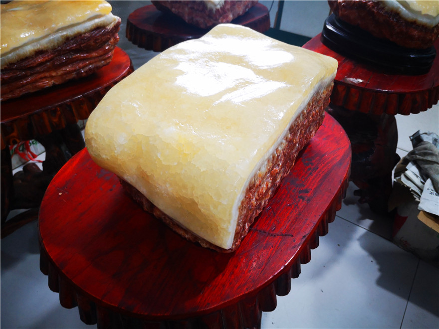 Pork Stone Caixia Stone Ornamental Stone Chishi Stone Natural Stone Rameat Red Burnt Flesh Five Flowers Meat Raw Stone Pork Pendulum-Taobao