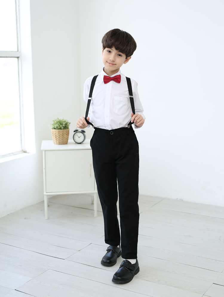 Mùa thu 2018 mới cho bé trai và bé gái áo sơ mi trắng cho bé sơ mi dài tay đồng phục học sinh tiểu học shop bán đồ trẻ em