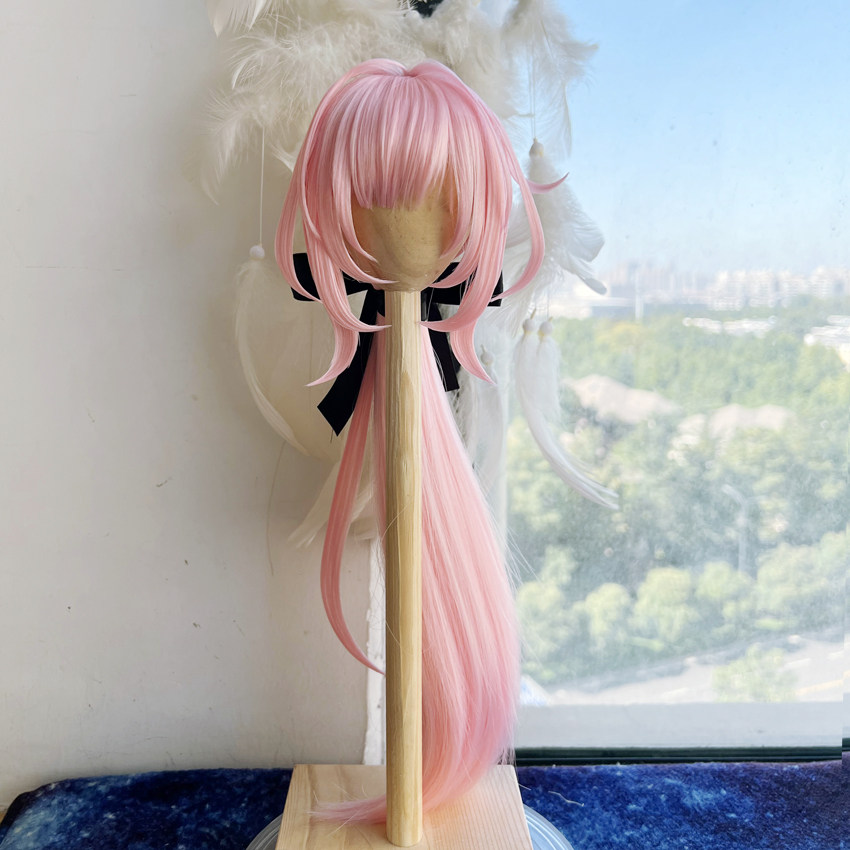 bjd wig set to do the love Lihiya pink hard glue long hair