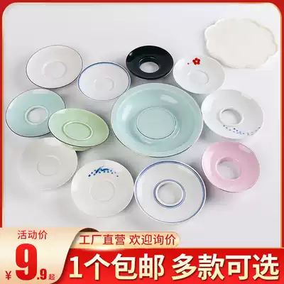 Qingliu Gaiwan, the bottom of the three bowls, Kung Fu tea Road accessories, tea bowls, saucers, coasters, cup holders, tea mats