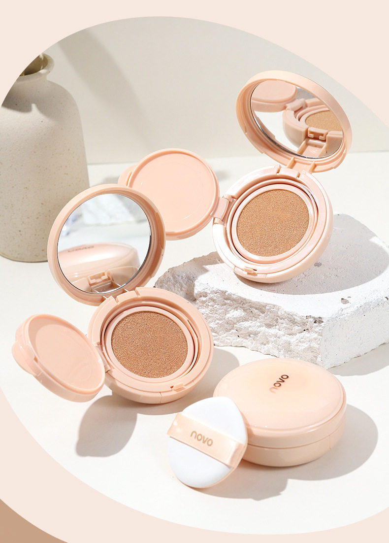 воздушная подушка novo气垫bb霜遮瑕膏长效不卸妆油性皮肤控油干性皮肤保湿补妆cc霜长效彩妆粉底
