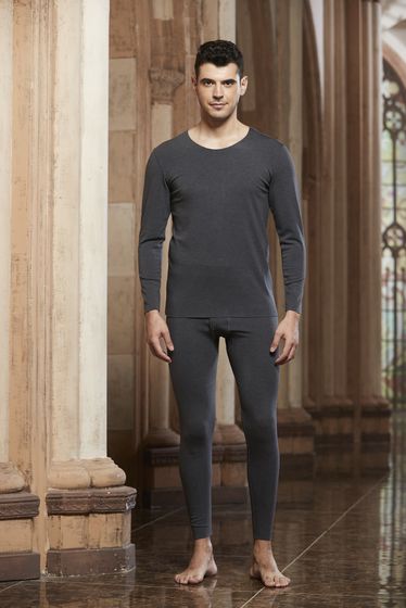 Huabaoli's new autumn and winter product 9659 thermal underwear for men, medium thick and thin velvet acrylic fabric, high elasticity xxxl