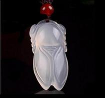 Every day special auction natural ice species chalcedony known pendant jade cicada blockbuster mens and womens pendant
