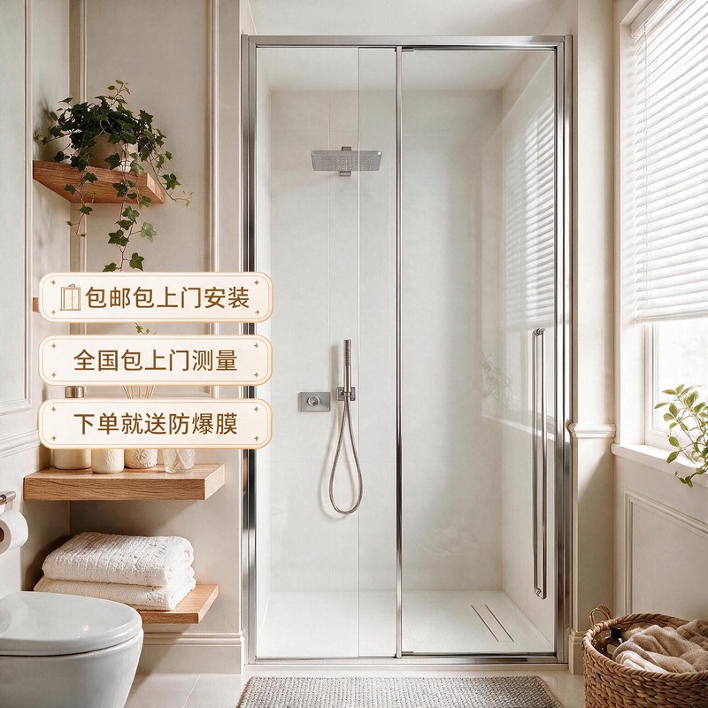 Shower Room Tempered Glass Partition, Straight-Line Extremely Narrow Shower Room, Bathroom Dry and Wet Separation, Bathroom Glass Door Shower Room Tempered Glass Partition, Straight-Line Extremely Narrow Shower Room, Bathroom Dry and Wet Separation, Bathroom Glass Door