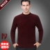 Áo len cashmere mùa đông nam dày 100% nguyên chất cashmere nửa cổ cao ấm áp trẻ trung vòng cổ áo len đáy áo áo khoác nam Áo len Cashmere