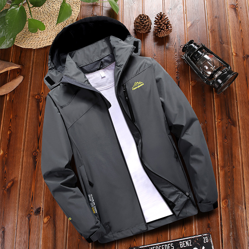 Middle-aged men's jacket Middle-aged stormtrooper Men's casual spring and autumn thin top Dad loose jacket