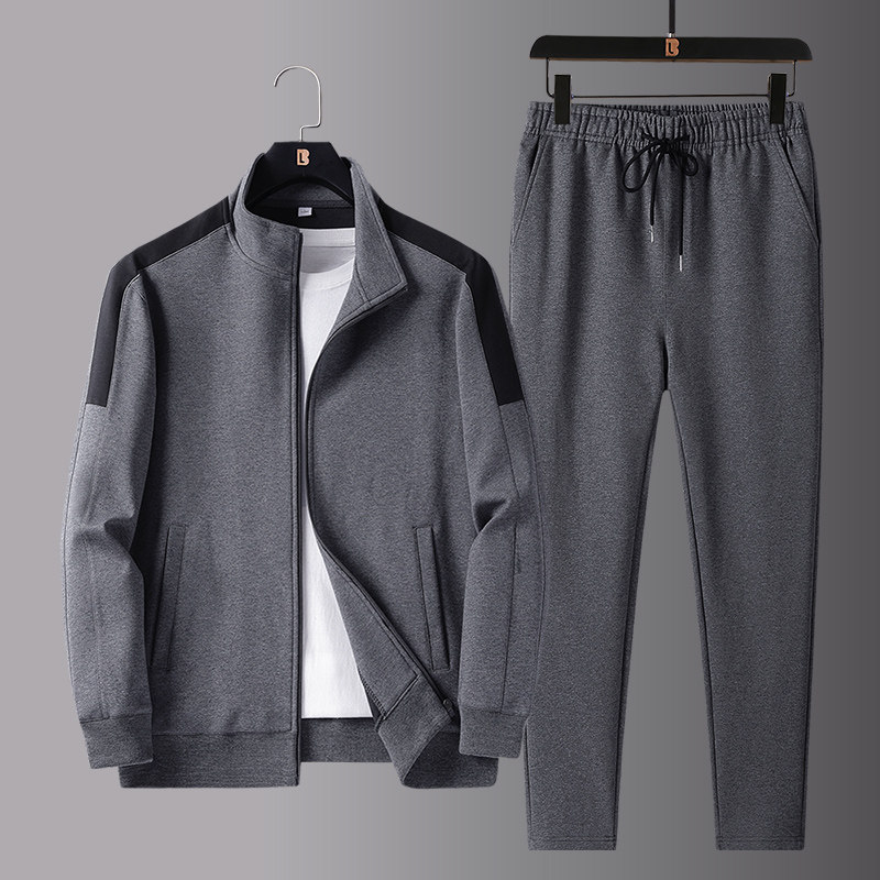 Middle Aged Men's Clothing Leisure Sports Suit Spring Autumn Season Dad Clothes Loose Casual Thick Cotton Middle Aged Dad Coat