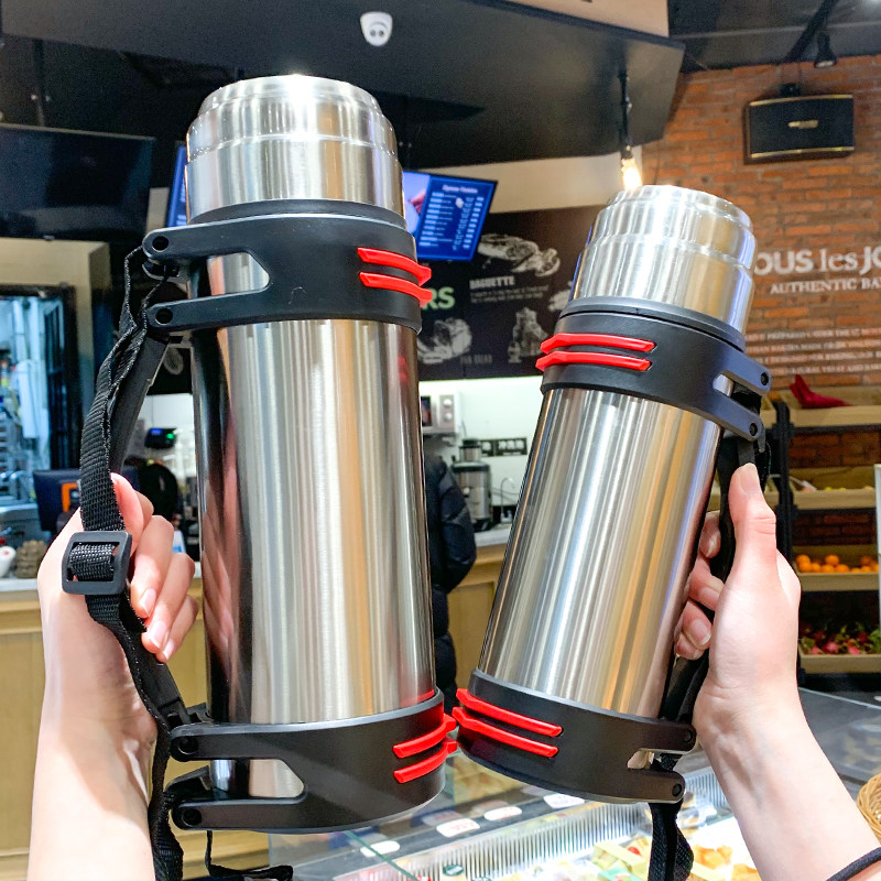 Thermos cup Men's large capacity outdoor portable travel vacuum stainless steel kettle Business high-end family car cup