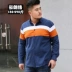 Hao Lange người đàn ông béo cộng với phân bón XL áo dài tay dày cộng với áo sơ mi nhung giản dị đặc biệt chất béo thêm áo béo lớn
