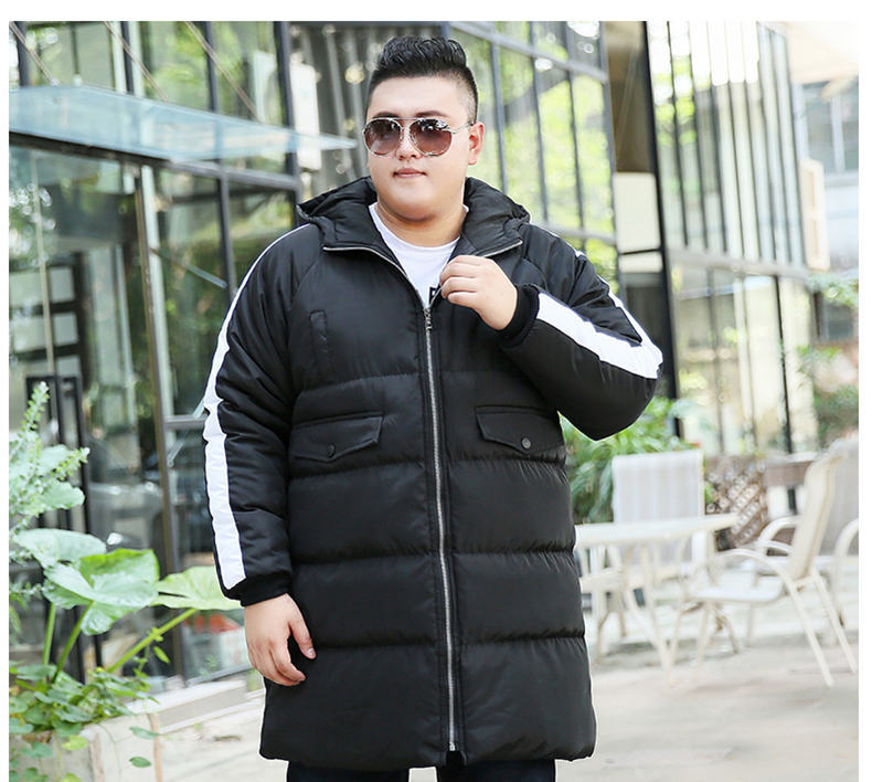 Phân bón đặc biệt thêm lớn lông dài nam chất béo cộng với phân bón XL áo khoác mùa đông chất béo áo bông dày áo cardigan nam