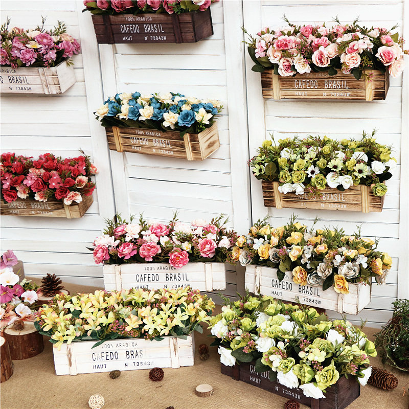 Home Living Room Fence Flower Deposit Decorated Flower Embroidery Ball Pot Pot Wedding Festival