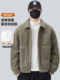 Edited open-stitch high-end down jacket for men in autumn and winter 2025 new style lapel casual woolen jacket men's winter jacket