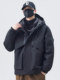 Workwear hooded down jacket men's autumn and winter 2025 new trendy brand thickened warm jacket top men's winter wear