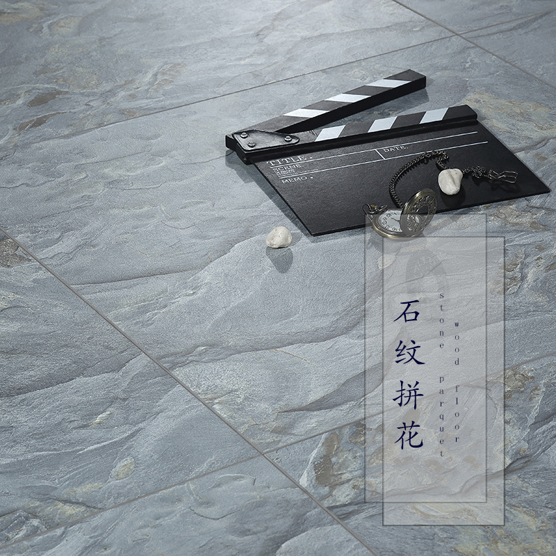 Composite floor imitation marble retro industrial wood floor 12MM reinforced composite plate manufacturer direct