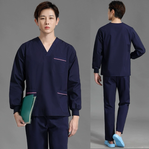 Хлопковая униформа врача, комбинезон, рабочая одежда, короткий рукав