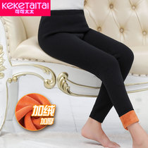 Middle-aged and elderly mother plus velvet leggings female grandmother warm and thick wife pants wear autumn and winter old cotton pants