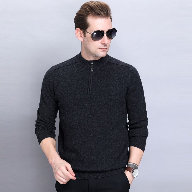 2019 Ordos chính hãng của nam giới áo len cashmere ở giữa kích thước 100cashmere dày áo len set.