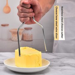 Stainless Steel Cheese Cutting Steel Wire Cutter Pilled Egg Butter Cheese Tofu Steel Wire Cutting Handy Gadget Foie Gras Slicing Knife