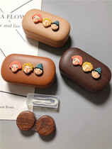 Creative retro boy girl contact lens case ins simple portable beauty contact storage box nursing box companion box