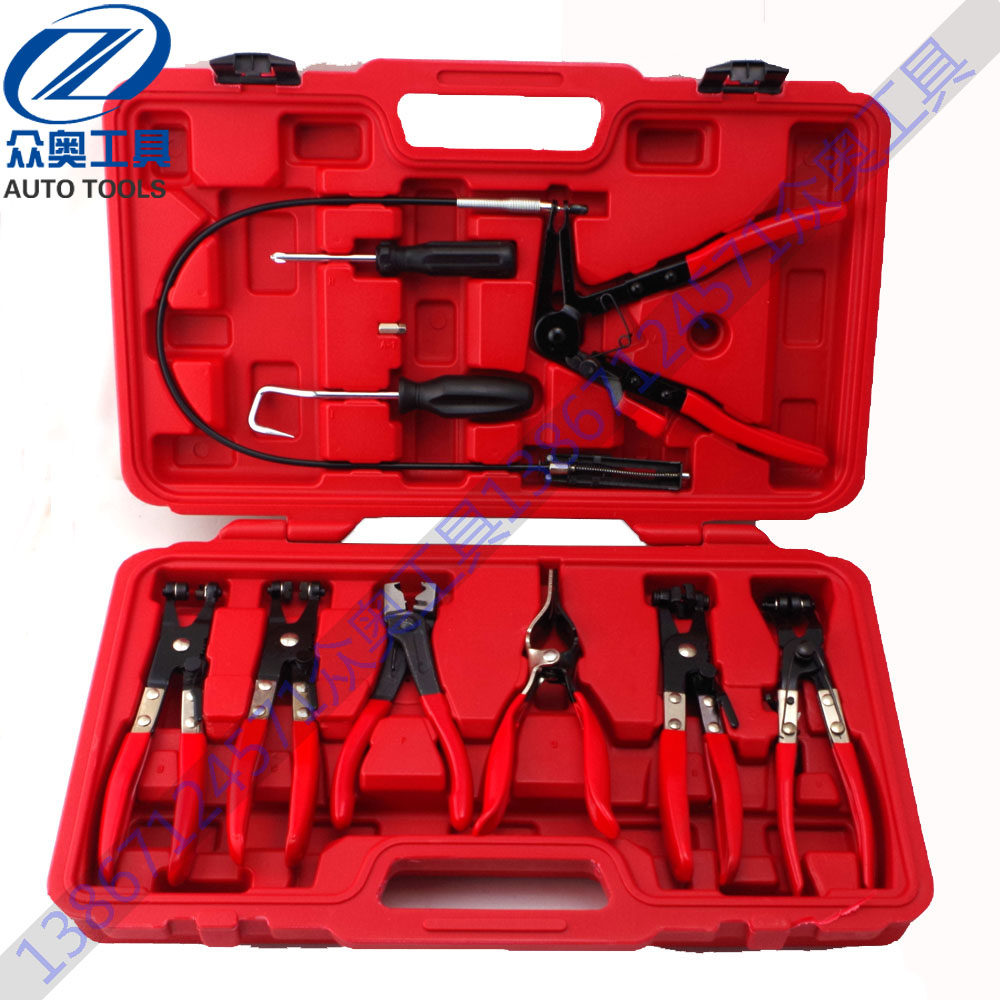 9 piece hose clamp set laryngeal pipe beam clamp clamp clamp clamp clamp of oil pipe separation clamp