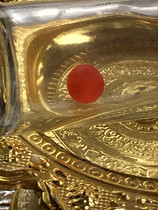 Shakyamuni Buddha Heart S Crystal red Solid Seed Tibetan Offering Stupa 8-9m 30 yuan