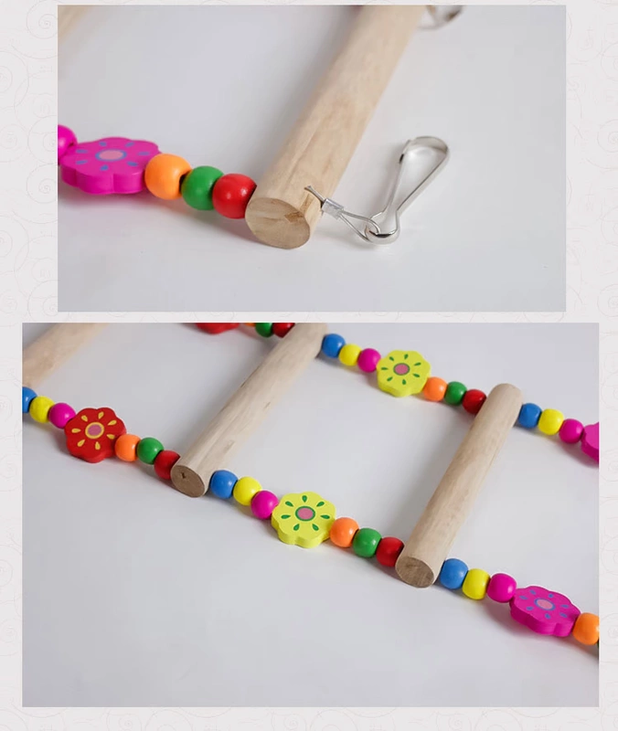 Vẹt cung cấp leo thang thang đu cắn đồ chơi chim lồng đứng thanh gỗ hạt thang đồ chơi chim - Chim & Chăm sóc chim Supplies thức ăn chim bồ câu