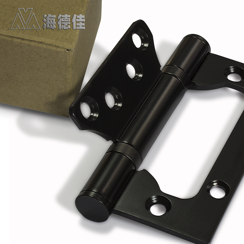 Stainless steel hinge Indoor door wooden door 4-inch free slotted letter hinge Silent sub-mother door page black hinge