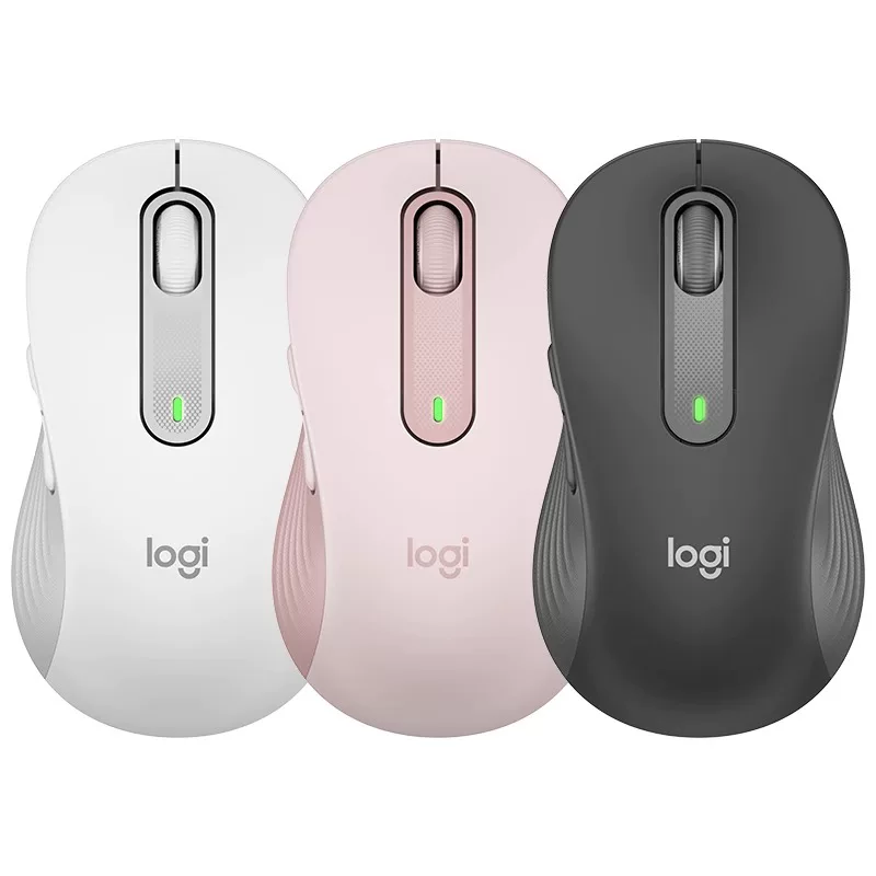 Logitech, беспроводная тихая мышь для мужчин и женщин, фуксия умный бесшумный набор для офиса, bluetooth