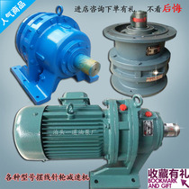 Planetary cycloid pin wheel reducer vertical horizontal XWD XLD BWD BLD dual shaft head Belt Motor 3KW