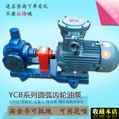 Circular arc gear pump YCB0 6 1 6 2 5 3 4 5 6-gas filter used in a naval supercharged pressure explosion-proof self-priming pump 380V
