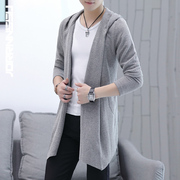 New mùa xuân và mùa hè áo gió nam Hàn Quốc phiên bản cardigan của thủy triều thân dài áo len áo khoác dệt kim áo khoác nam